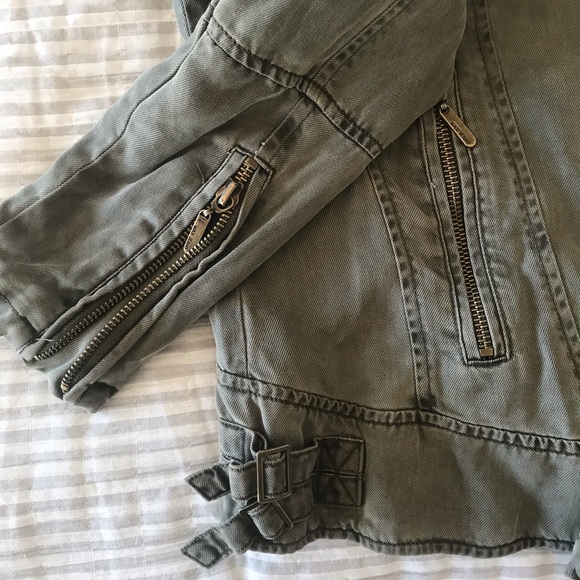 Olive Max Jeans Utility Style Jacket - Picture 2 of 4